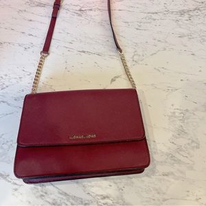 Burgundy Michael Kors cross body